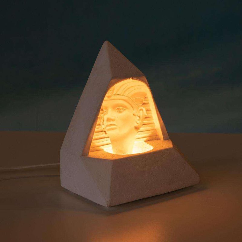 Vintage Egyptian Mood Stone Table Lamp, 1980s