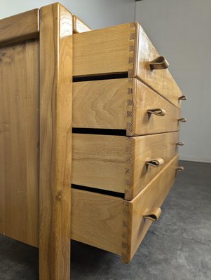 Vintage Elm Chest of Drawers with Leather Handles from Maison Regain-HLV-2024357