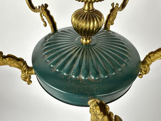 Vintage Empire Bronze Green Gold Chandelier with 5 Arms-GYX-2040580