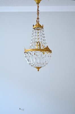 Vintage Empire Style Italian Crystal Chandelier, 1950s-OV-684292