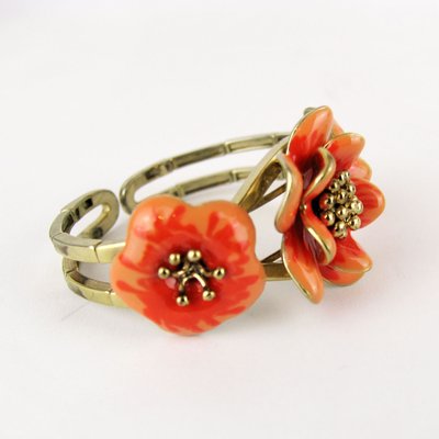 Vintage Enamel Articulated Bracelet, 1960s-YGE-868700