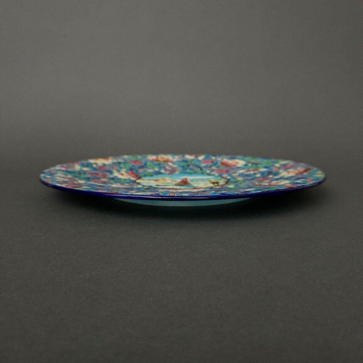 Vintage Enamel Dish from Longwy