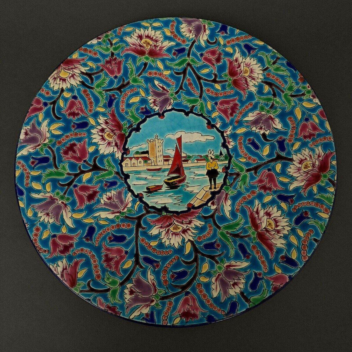 Vintage Enamel Dish from Longwy