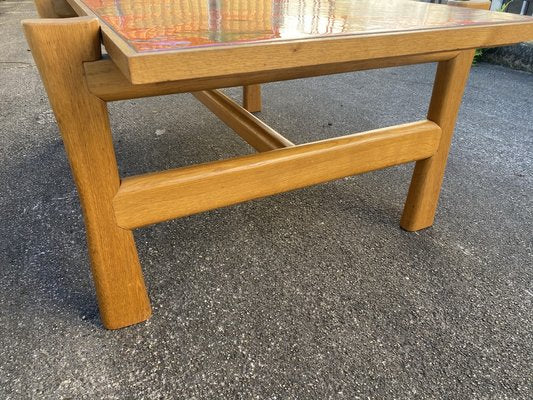 Vintage Enameled Coffee Table with Lava Effect Top, 1970s-PYR-956528