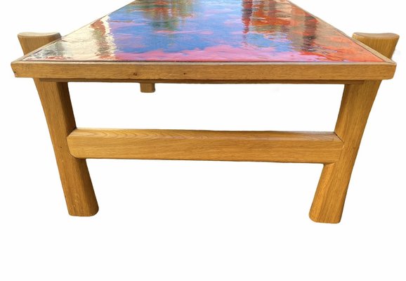 Vintage Enameled Coffee Table with Lava Effect Top, 1970s-PYR-956528