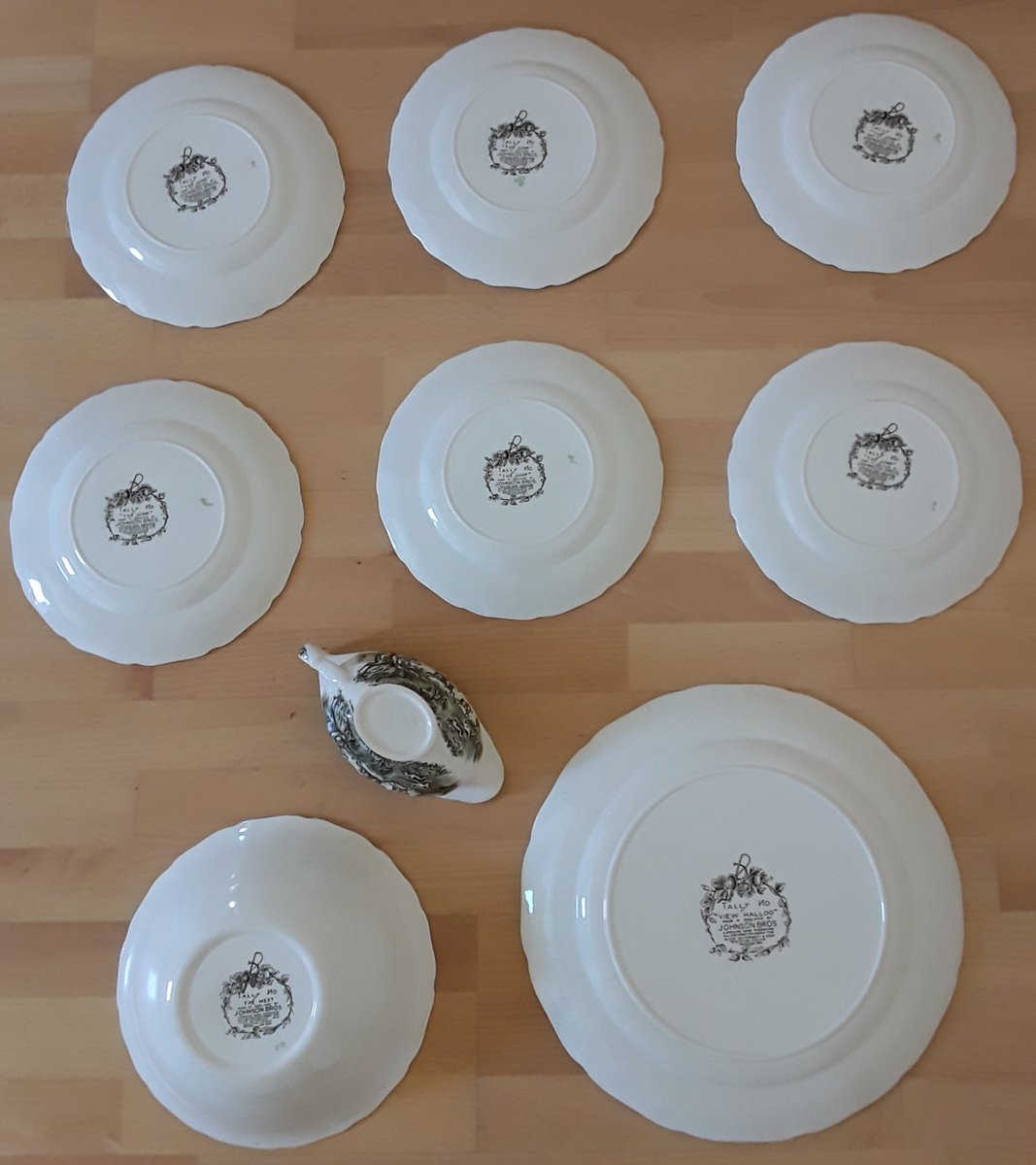 Vintage Englich Ceramic Dining Service Set by Johnson Bros, 1970s, Set of 9-HOI-1360398