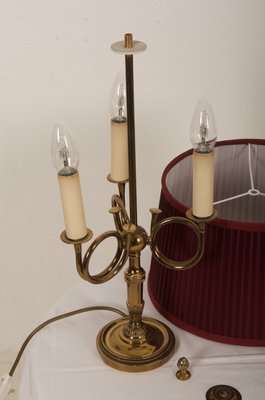 Vintage English Brass Table Lamp, 1950s-AX-1156375