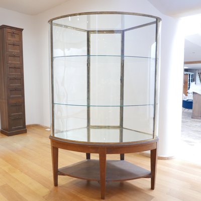 Vintage English Glass Display Cabinet, 1920s-JRP-556254