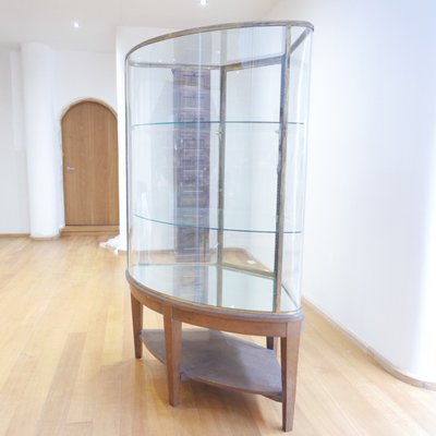 Vintage English Glass Display Cabinet, 1920s-JRP-556254