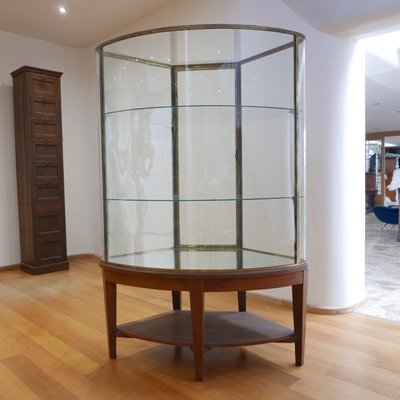 Vintage English Glass Display Cabinet, 1920s-JRP-556254