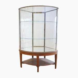 Vintage English Glass Display Cabinet, 1920s-JRP-556254