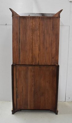 Vintage English Solid Blond Oak Wall Unit-RVK-581391