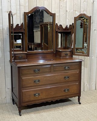 Vintage English Walnut Dresser-QYF-1118528