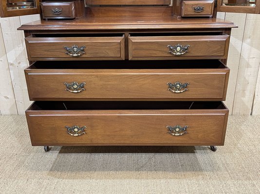 Vintage English Walnut Dresser-QYF-1118528