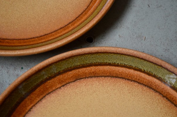 Vintage Esso Stoneware Plates, 1970s, Set of 6-AIU-2036771