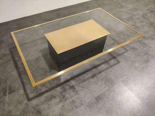 Vintage Etched Brass Coffee Table by Ricco D, 1970s-IRH-746414