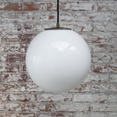 Vintage European White Opaline Pendant Light-BLS-1304012