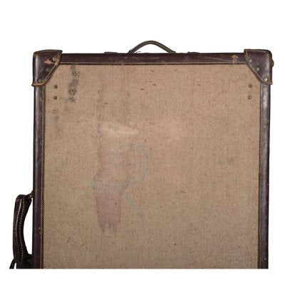 Vintage Fabric & Leather Travel Trunk, 1945-RAQ-1319798