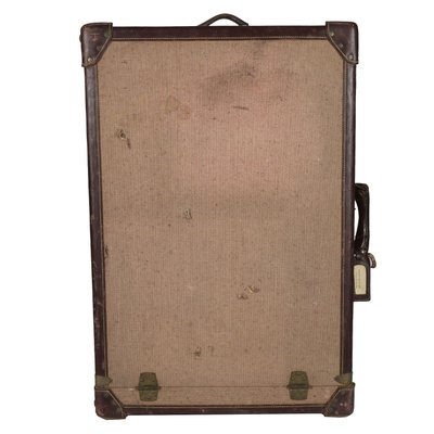 Vintage Fabric & Leather Travel Trunk, 1945-RAQ-1319798