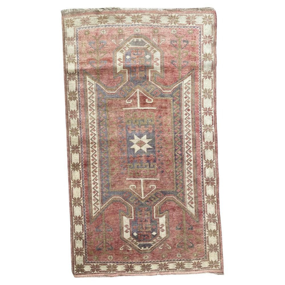 Vintage Faded Turkish Rug