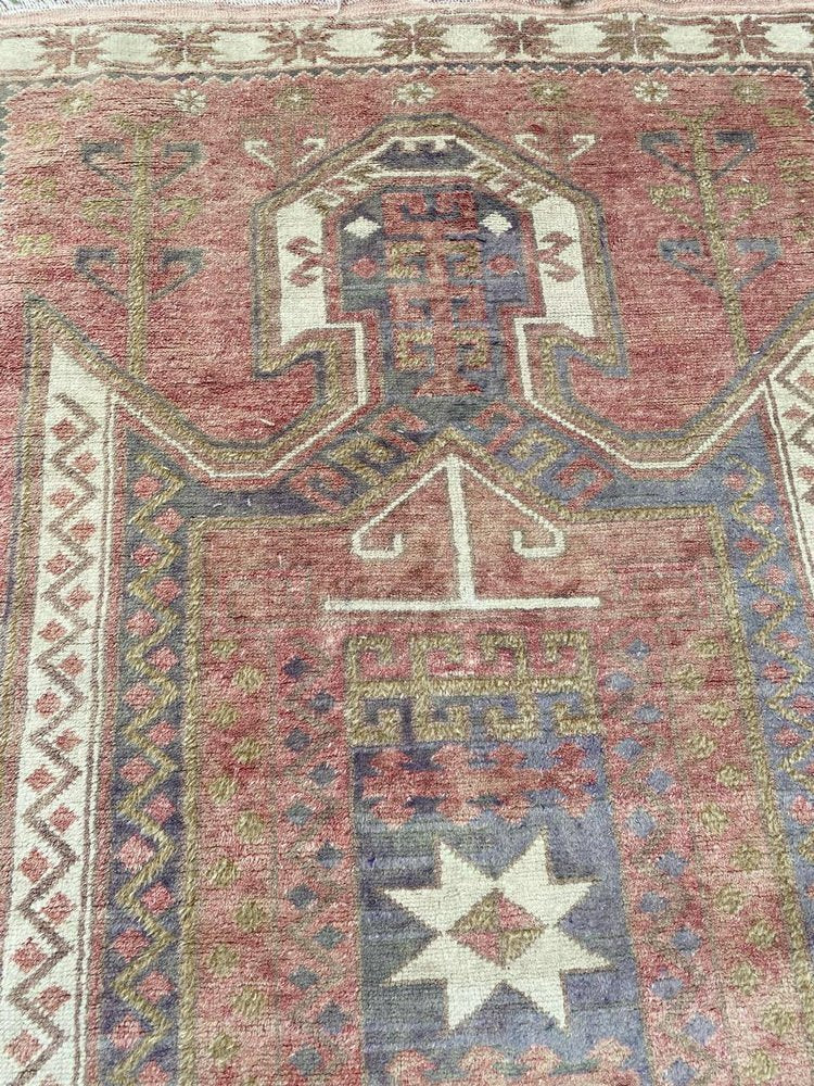 Vintage Faded Turkish Rug