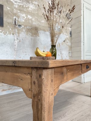 Vintage Farm Table with Straight Legs-UX-1812053