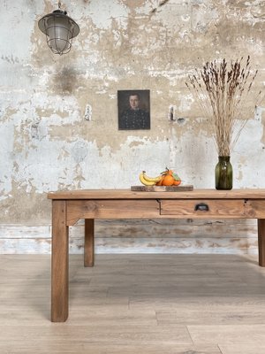 Vintage Farm Table with Straight Legs-UX-1812053