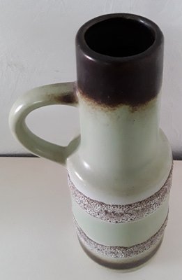 Vintage Fat Lava Ceramic Style Jug Vase in Turquoise and Gray-Brown from VEB Keramische Werke Haldensleben, 1960s-HOI-998171