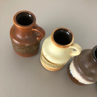 Vintage Fat Lava Pottery 414-16 Vases by Scheurich, Germany, Set of 5-QZ-1141255