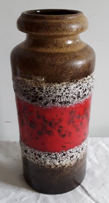 Vintage Fat Lava Style Ceramic Model Number 517-30 Vase with Different Glazing Techniques by Scheurich, 1970s-HOI-942053