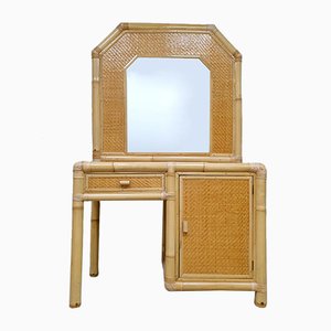 Vintage Faux Bamboo Dressing Table, 1980s-BW-711822