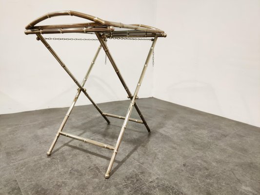 Vintage Faux Bamboo Folding Table, 1950s-IRH-833277