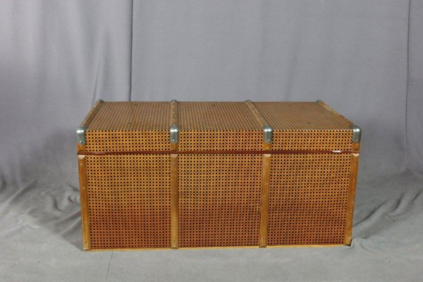 Vintage Faux Leather Trunk, 20th-Century-WSV-1349094