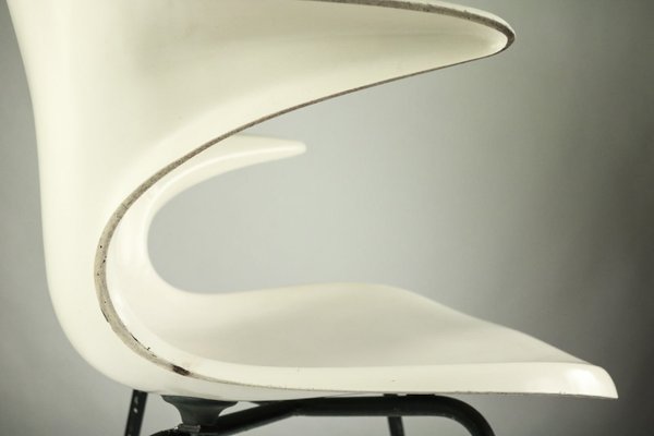 Vintage Fiberglass Shell Lounge Chair, 1970s-FUP-624470