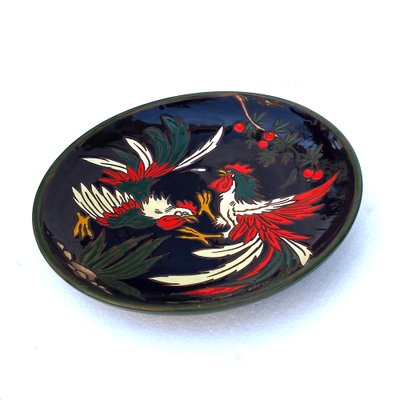 Vintage Fighting Roosters Wall Plate-NUX-1250517