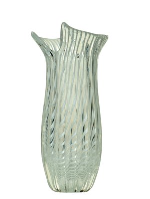 Vintage Filigrana Vase in White Murano Glass from Seguso, 1950-KGD-2020018