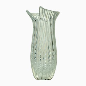 Vintage Filigrana Vase in White Murano Glass from Seguso, 1950-KGD-2020018