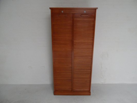 Vintage Filling Cabinet with Roller Shutter, 1950s-PNJ-2020187