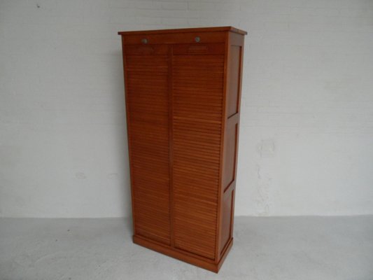 Vintage Filling Cabinet with Roller Shutter, 1950s-PNJ-2020187