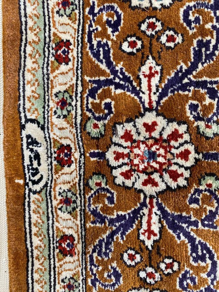 Vintage Fine Silk Hereke Style Rug