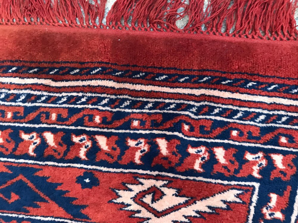 Vintage Fine Turkmen Afghan Boukhara Design Rug