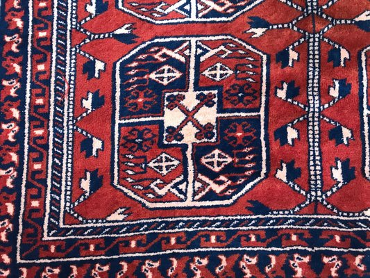 Vintage Fine Turkmen Afghan Boukhara Design Rug-YMM-1061984