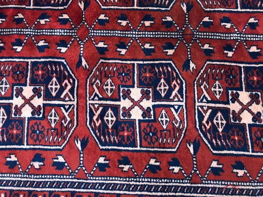 Vintage Fine Turkmen Afghan Boukhara Design Rug-YMM-1061984