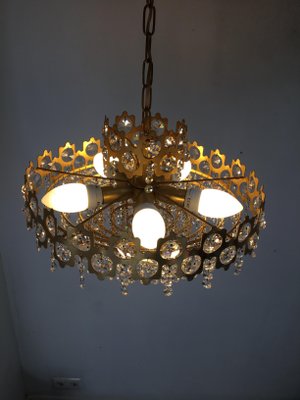 Vintage Finnish Crystal Glass Chandelier-SU-730006