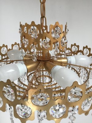 Vintage Finnish Crystal Glass Chandelier-SU-730006