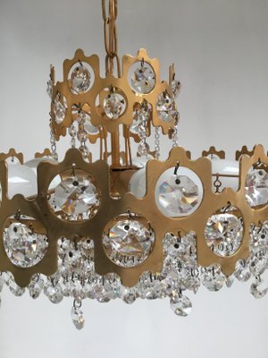 Vintage Finnish Crystal Glass Chandelier-SU-730006