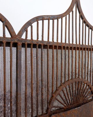 Vintage Fireplace Screen in Wrought Iron-NYF-2019125