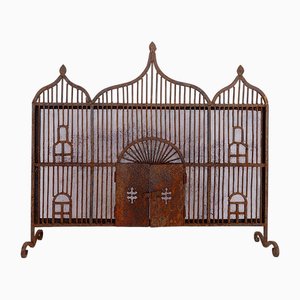 Vintage Fireplace Screen in Wrought Iron-NYF-2019125