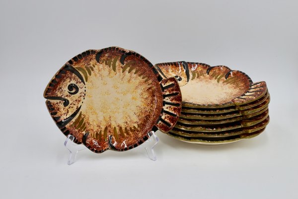 Vintage Fish Service, 1950s, Set of 12-EIA-1801043