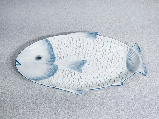 Vintage Fish-Shaped Plates from Mennella Brothers, Set of 7-OJE-2020948